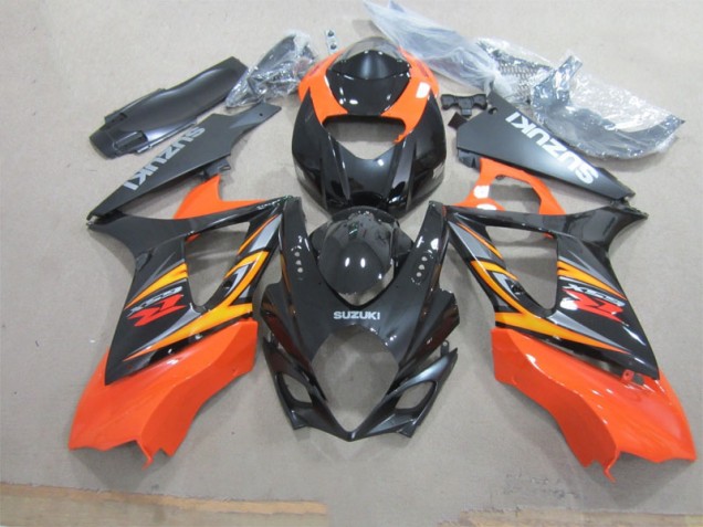 Black Orange 07-08 GSXR 1000 Motorcycle Fairings
