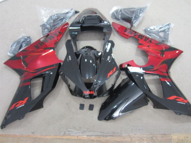 Black Red 00-01 YZF R1 Motorcycle Fairings Black Red 00-01 YZF R1 Motorcycle Fairings