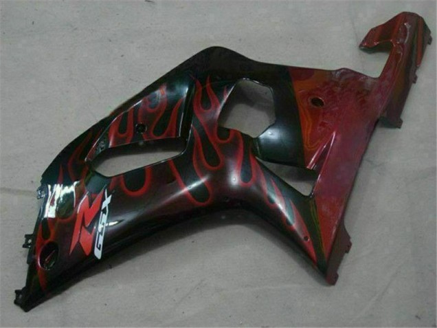 Black Red 01-03 GSXR 600/750 Motorcycle Fairings Black Red 01-03 GSXR 600/750 Motorcycle Fairings