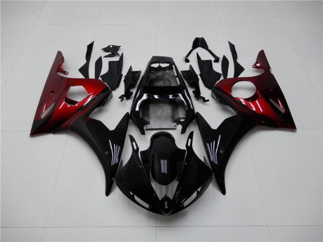 Black Red 03-05 YZF R6 Motorcycle Fairings Black Red 03-05 YZF R6 Motorcycle Fairings