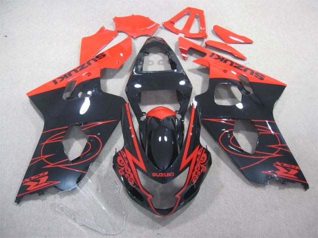 Black Red 04-05 GSXR 600 Motorcycle Fairings