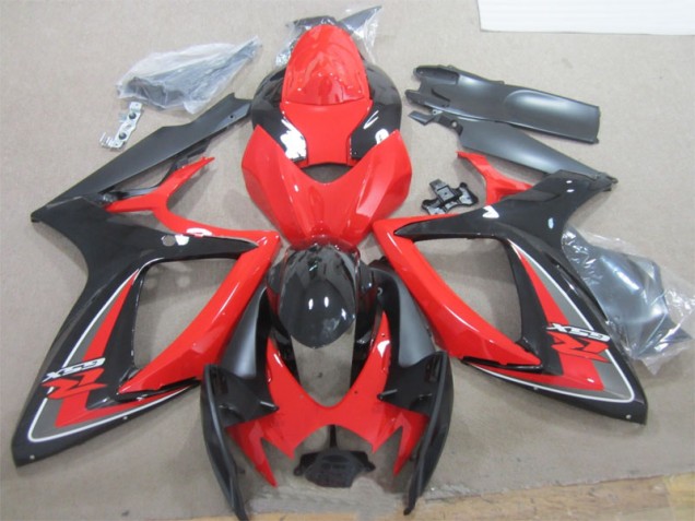 Black Red 06-07 GSXR 600 Motorcycle Fairings Black Red 06-07 GSXR 600 Motorcycle Fairings