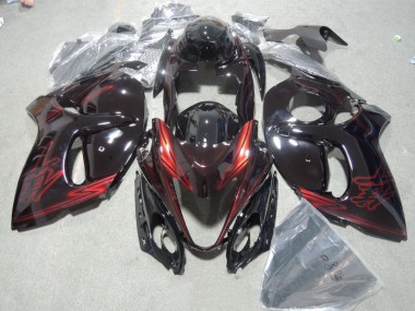 Black Red 08-19 GSXR 1300 Hayabusa Full Motorcycle Fairing Kits