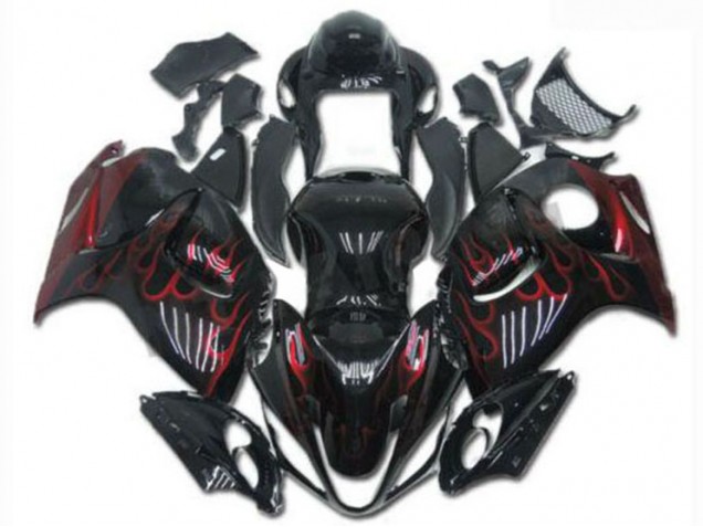 Black Red 08-19 GSXR 1300 Hayabusa Motorcycle Fairing & Bodywork Black Red 08-19 GSXR 1300 Hayabusa Motorcycle Fairing & Bodywork