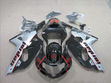Black Red 23 01-03 GSXR 600 Motorcycle Fairings