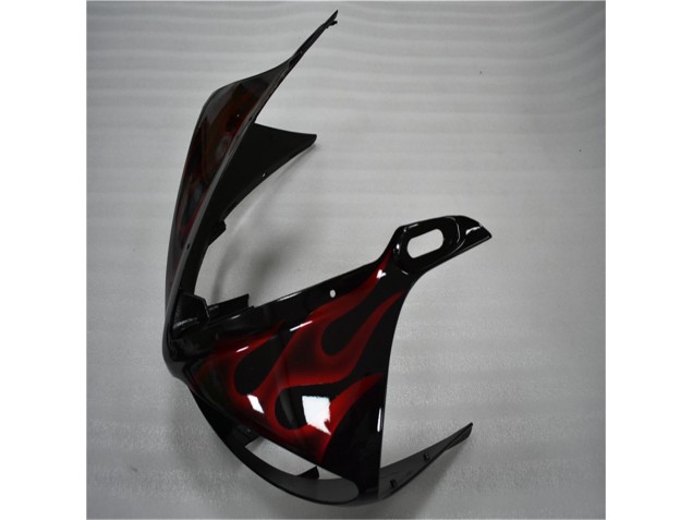 Black Red Flame 03-05 YZF R6 Motorcycle Fairings Black Red Flame 03-05 YZF R6 Motorcycle Fairings