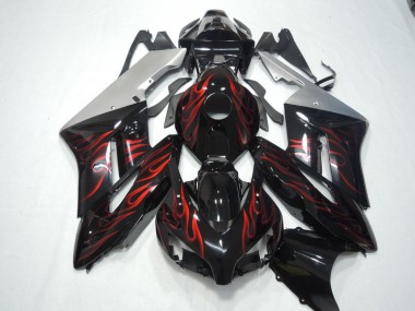 Black Red Flame 04-05 CBR1000RR Motorcycle Fairings