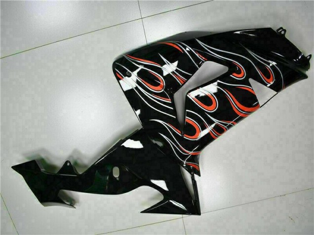 Black Red Flame 06-07 ZX10R Motorcycle Fairing Black Red Flame 06-07 ZX10R Motorcycle Fairing