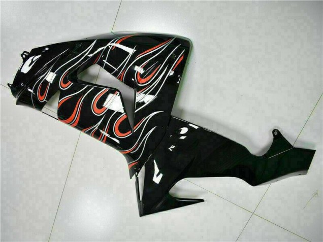 Black Red Flame 06-07 ZX10R Motorcycle Fairing Black Red Flame 06-07 ZX10R Motorcycle Fairing