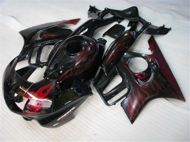 Black Red Flame 95-98 CBR600 F3 Motorcycle Fairings Black Red Flame 95-98 CBR600 F3 Motorcycle Fairings