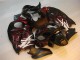 Black Red Flame 96-07 GSXR 1300 Hayabusa Motorcycle Fairings