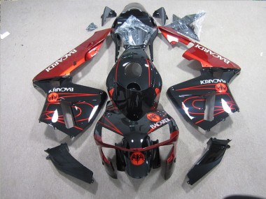 Black Red Racardi 03-05 ZX10R Motorcycle Fairings