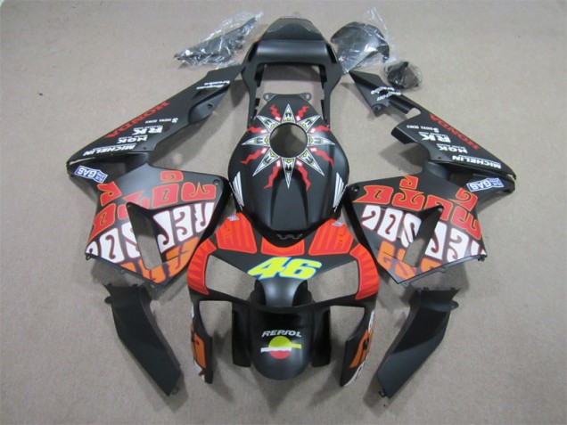 Black Red Repsol 46 03-04 CBR600RR Motorcycle Fairings Black Red Repsol 46 03-04 CBR600RR Motorcycle Fairings