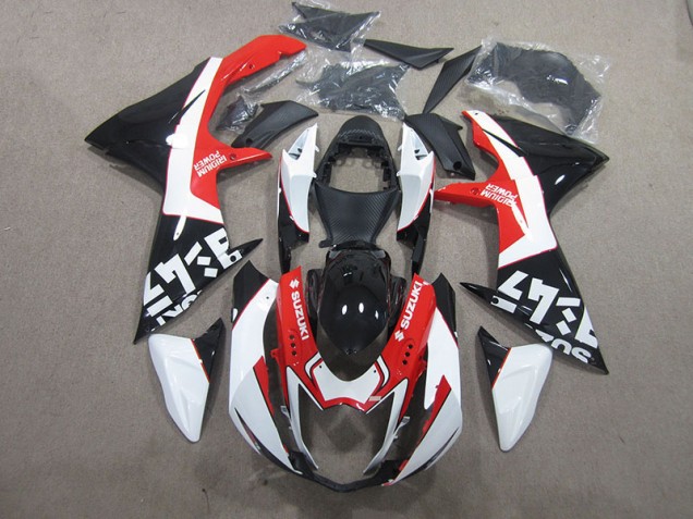 Black Red White 11-21 GSXR 600 Motorcycle Fairings Black Red White 11-21 GSXR 600 Motorcycle Fairings