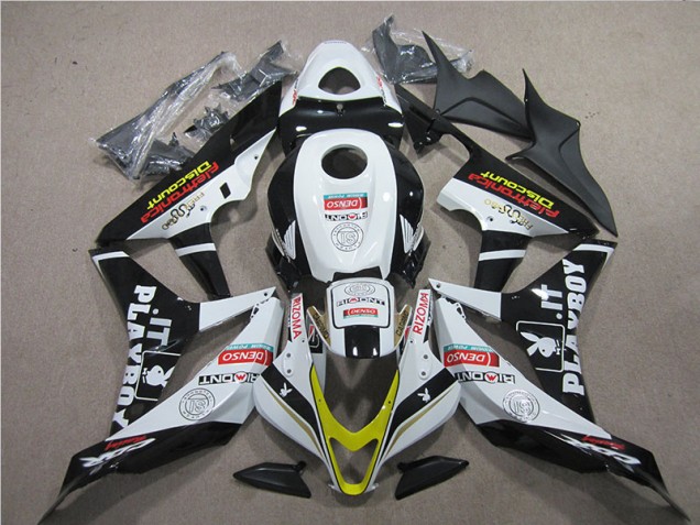 Black Red White DENSO 07-08 CBR600RR Motorcycle Fairings Black Red White DENSO 07-08 CBR600RR Motorcycle Fairings
