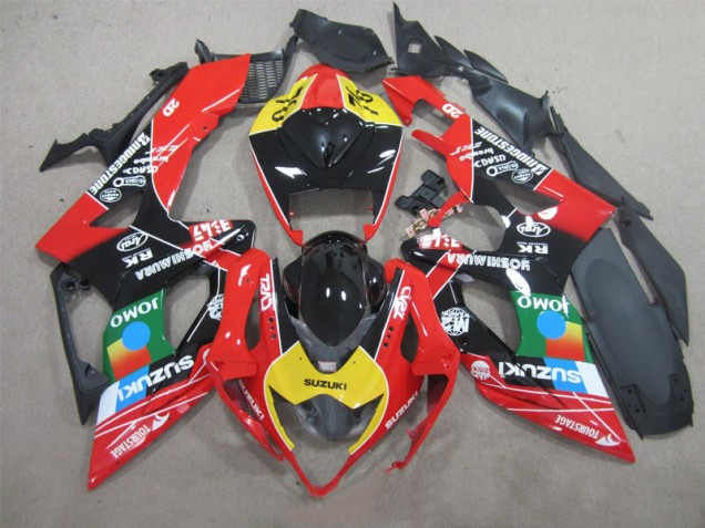 Black Red Yellow 05-06 GSXR 1000 Motorcycle Fairings