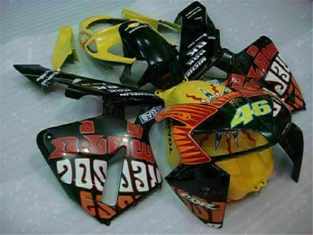 Black Red Yellow 46 05-06 CBR600RR Motorcycle Fairings Black Red Yellow 46 05-06 CBR600RR Motorcycle Fairings