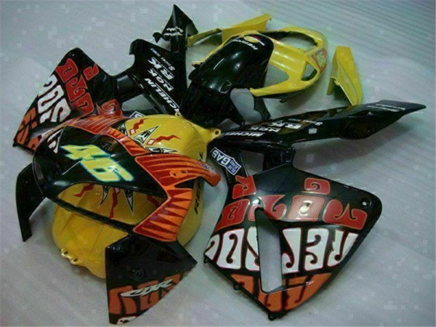 Black Red Yellow 46 05-06 CBR600RR Motorcycle Fairings Black Red Yellow 46 05-06 CBR600RR Motorcycle Fairings