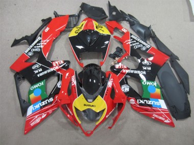 Black Red Yellow Jomo 06-07 GSXR 600 Motorcycle Fairings