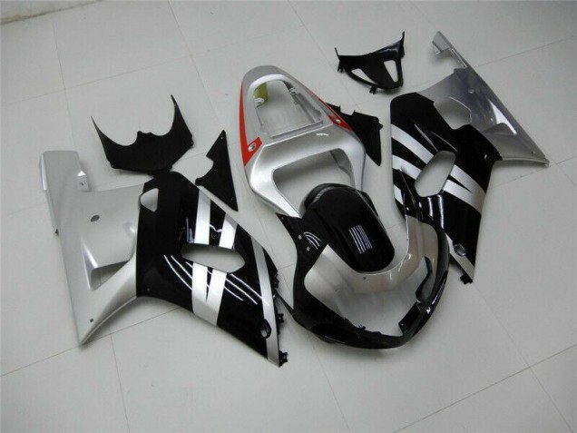 Black Silver 01-03 GSXR 600/750 Motorcycle Fairings Black Silver 01-03 GSXR 600/750 Motorcycle Fairings