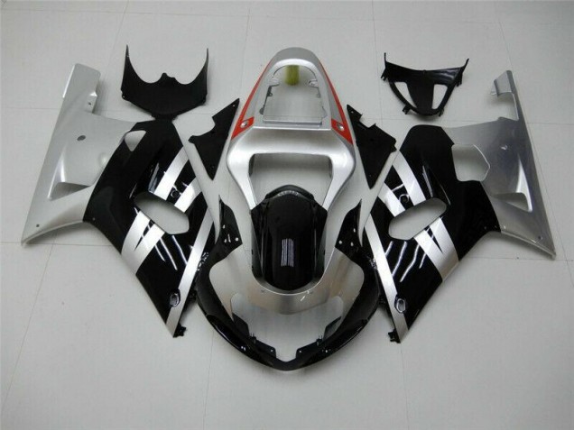Black Silver 01-03 GSXR 600/750 Motorcycle Fairings Black Silver 01-03 GSXR 600/750 Motorcycle Fairings