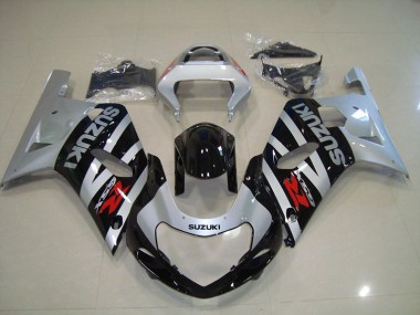Black Silver 01-03 GSXR 750 Motorcycle Fairings