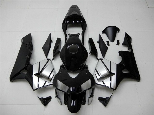 Black Silver 03-04 CBR600RR Motorcycle Fairings Black Silver 03-04 CBR600RR Motorcycle Fairings