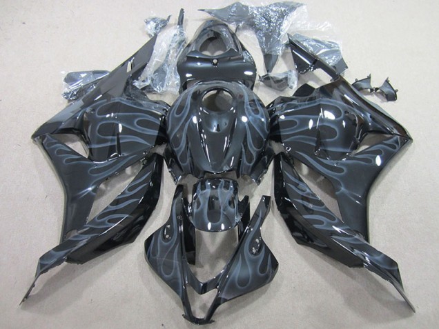 Black Silver Flame 09-12 CBR600RR Motorcycle Fairings Black Silver Flame 09-12 CBR600RR Motorcycle Fairings