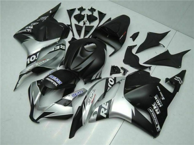 Black Silver Repsol 09-12 CBR600RR Motorcycle Fairings Black Silver Repsol 09-12 CBR600RR Motorcycle Fairings
