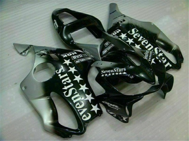 Black Silver SevenStarss 01-03 CBR600 F4i Motorcycle Fairings Black Silver SevenStarss 01-03 CBR600 F4i Motorcycle Fairings
