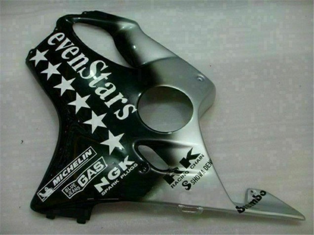 Black Silver SevenStarss 01-03 CBR600 F4i Motorcycle Fairings Black Silver SevenStarss 01-03 CBR600 F4i Motorcycle Fairings