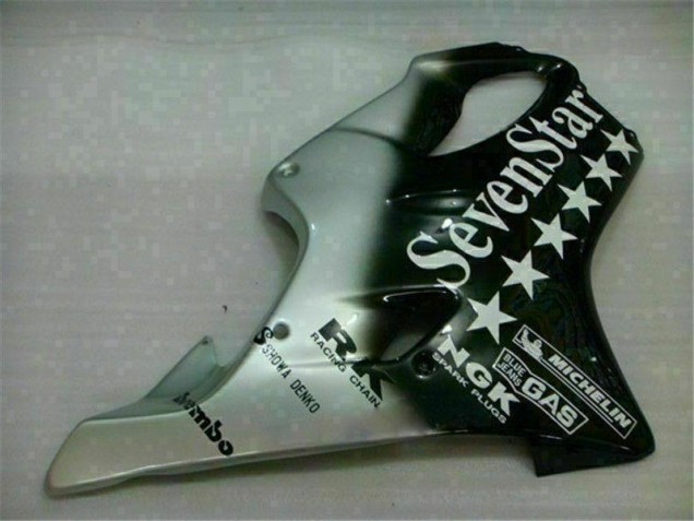 Black Silver SevenStarss 01-03 CBR600 F4i Motorcycle Fairings Black Silver SevenStarss 01-03 CBR600 F4i Motorcycle Fairings