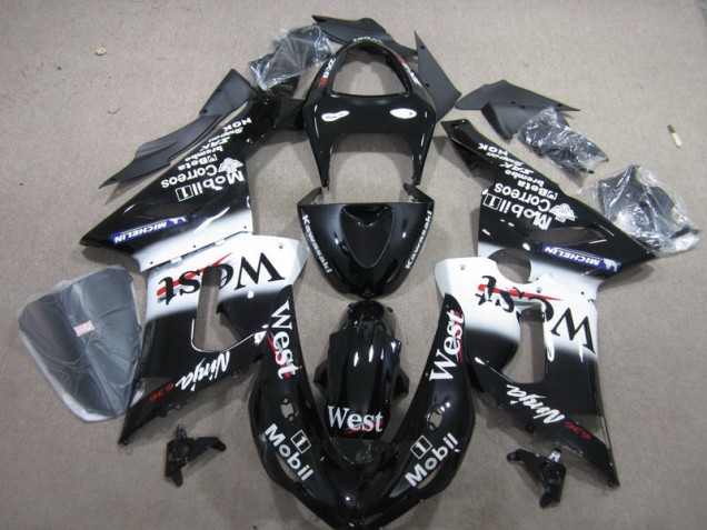 Black West Mobil Ninja 636 05-06 ZX6R Motorcycle Fairings Black West Mobil Ninja 636 05-06 ZX6R Motorcycle Fairings