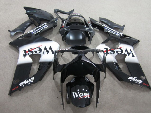 Black West Ninja 636 03-04 ZX6R Motorcycle Fairings Black West Ninja 636 03-04 ZX6R Motorcycle Fairings