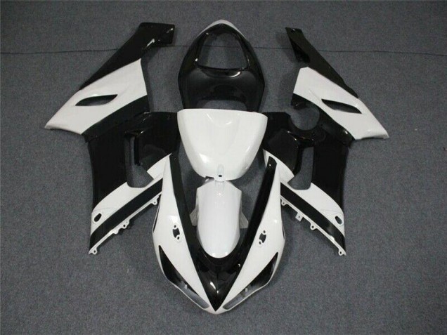 Black White 05-06 ZX6R Motorcycle Fairing Black White 05-06 ZX6R Motorcycle Fairing