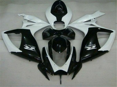 Black White 06-07 GSXR 600/750 Motorcycle Fairings