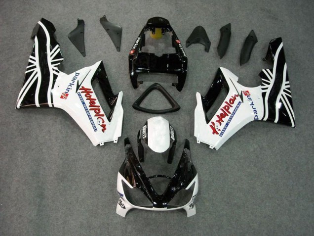 Black White 06-08 Daytona 675 Triple Motorcycle Fairings