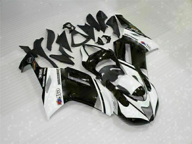 Black White 07-08 ZX6R Motorcycle Fairing Black White 07-08 ZX6R Motorcycle Fairing