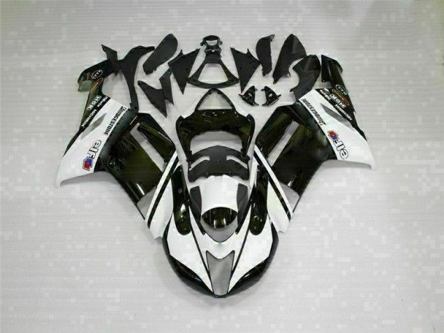 Black White 07-08 ZX6R Motorcycle Fairing Black White 07-08 ZX6R Motorcycle Fairing