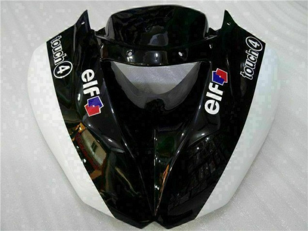 Black White 3M Touch4 09-12 ZX6R Motorcycle Fairing