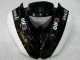 Black White 3M Touch4 09-12 ZX6R Motorcycle Fairing
