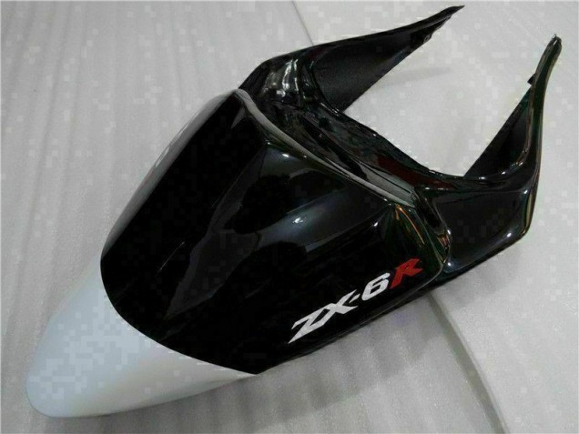 Black White 3M Touch4 09-12 ZX6R Motorcycle Fairing