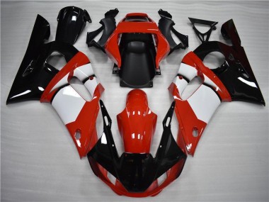 Black White 98-02 YZF R6 Motorcycle Fairings