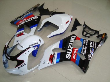 Black White Blue 00-02 GSXR 1000 Motorcycle Fairings