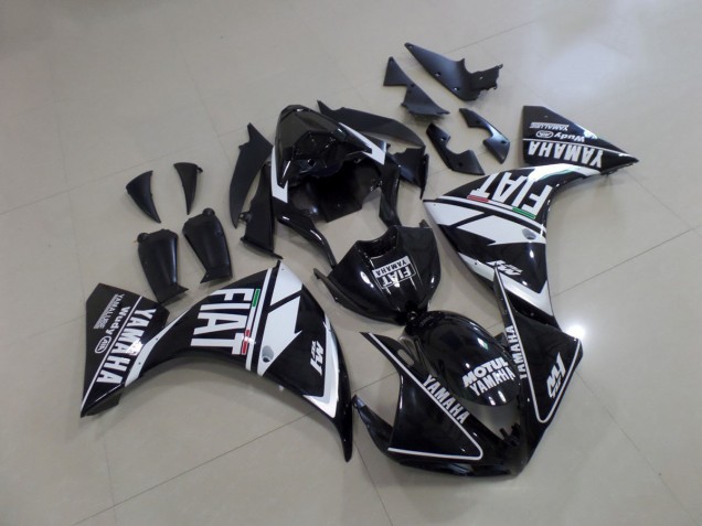 Black White Fiat 12-14 YZF R1 Motorcycle Fairings
