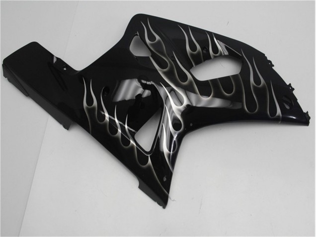 Black White Flame 01-03 GSXR 600/750 Motorcycle Fairings Black White Flame 01-03 GSXR 600/750 Motorcycle Fairings