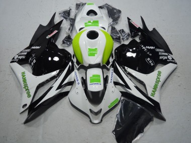 Black White Green Hannspree 09-12 CBR600RR Motorcycle Fairing