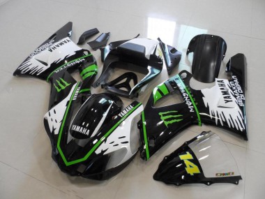 Black White Green Monster 00-01 YZF R1 Motorcycle Fairings