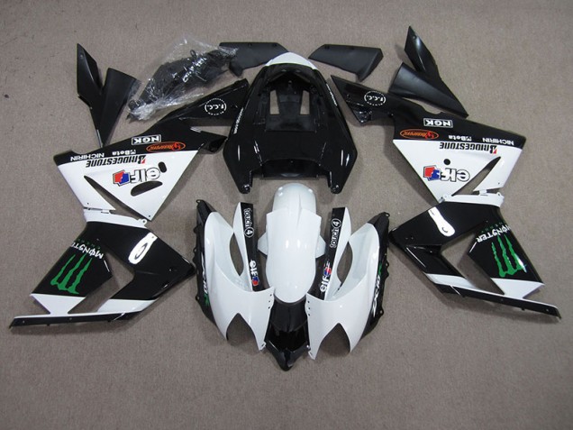Black White Monster 03-05 ZX10R Motorcycle Fairings