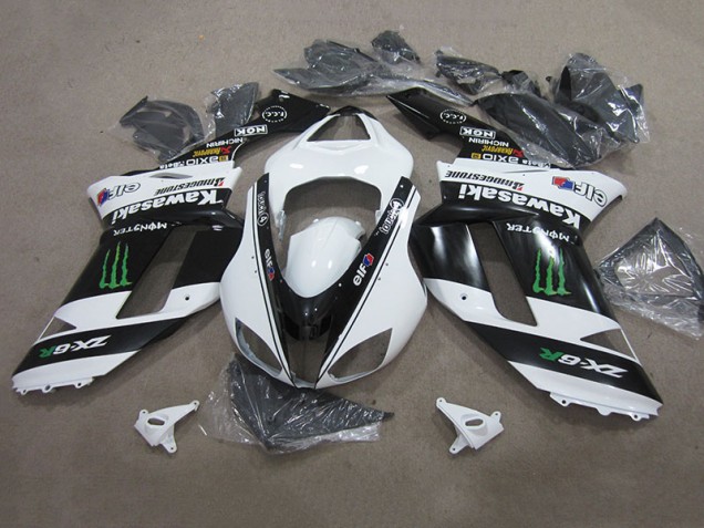 Black White Monster 07-08 ZX6R Motorcycle Fairings Black White Monster 07-08 ZX6R Motorcycle Fairings